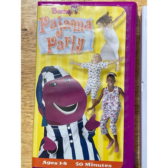 Barneys Pajama Party (VHS, 2001) Clam Shell Purple Case - Picture 2 of 6
